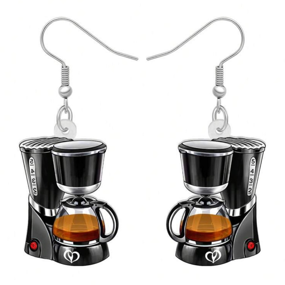 1 Pair Coffee Machine Earrings